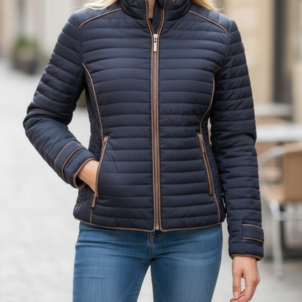 Daisy women’s quilted, lightweight warm jacket‎ in size L, Navy blue